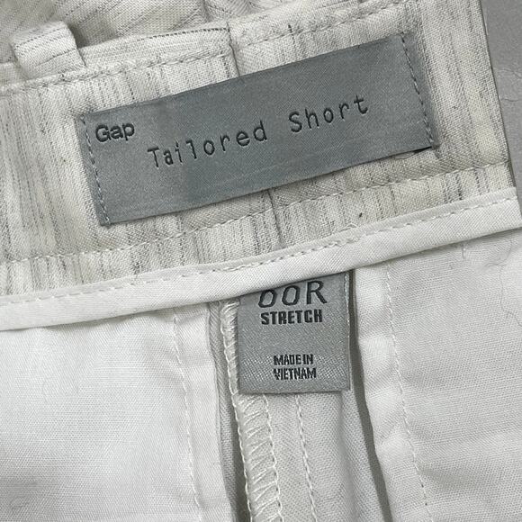 Gap Shorts Womens 00 Gray Off White Tailored Stretch Mid Rise 4" Inseam Cotton - Picture 3 of 6